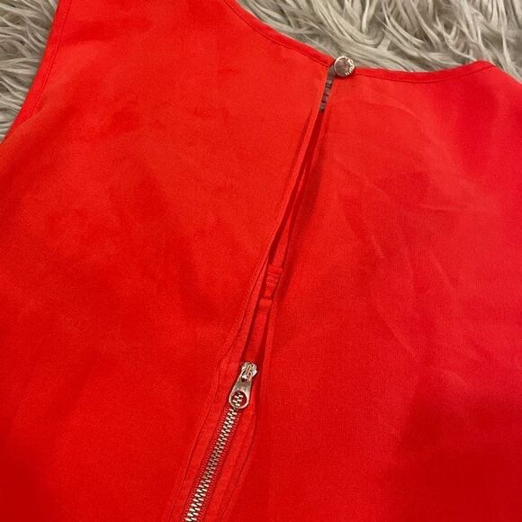 Ted Baker Josa Red Orange Tunic Shift Dress with a Chiffon Outer Layer size 2 - Picture 11 of 11